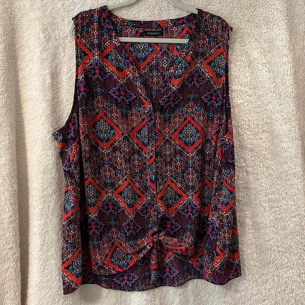 Tie front blouse